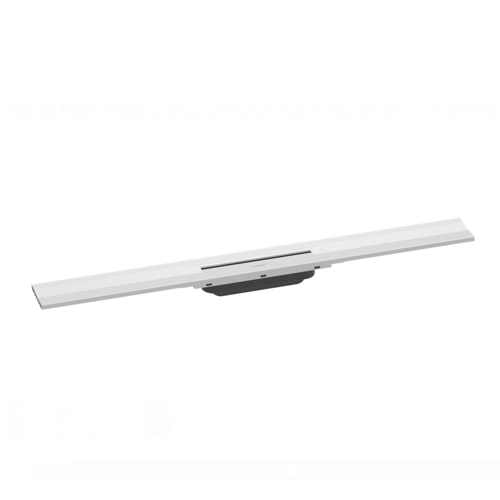 Hansgrohe RainDrain Flex zuhanylefolyó színkészlet 80 cm, formára vágható, fali, matt fehér