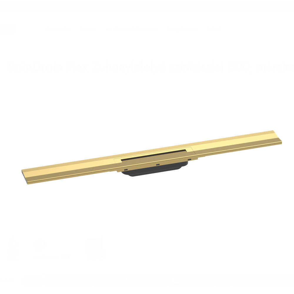 Hansgrohe RainDrain Flex zuhanylefolyó színkészlet 80 cm, formára vágható, fali, p. arany hatású