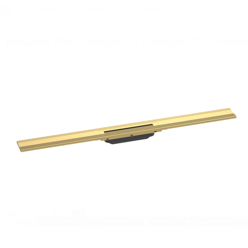 Hansgrohe RainDrain Flex zuhanylefolyó színkészlet 90 cm, formára vágható, fali, p. arany hatású