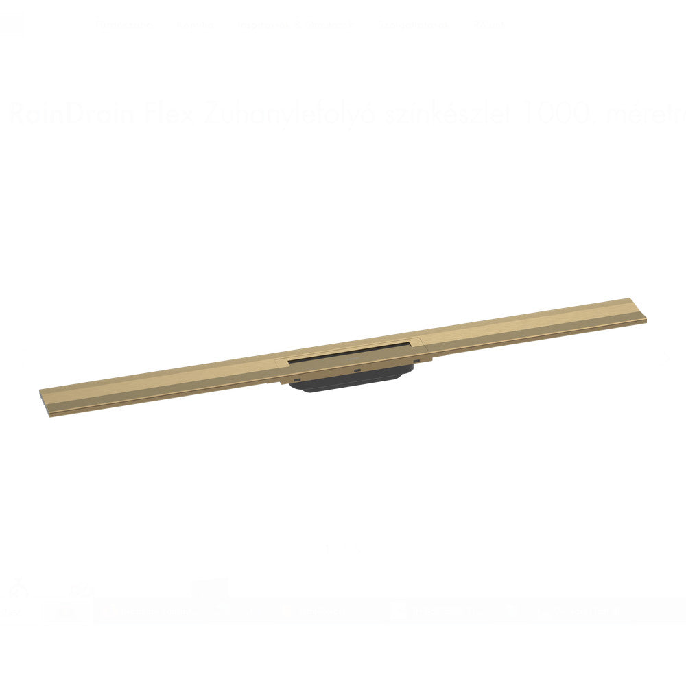 Hansgrohe RainDrain Flex zuhanylefolyó színkészlet 100 cm, formára vágható, fali, szálcsiszolt bronz