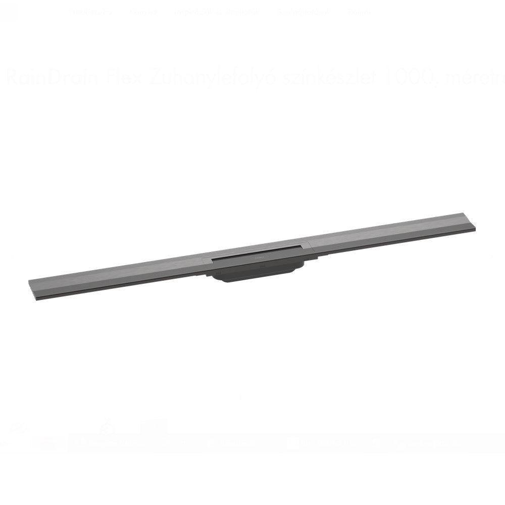Hansgrohe RainDrain Flex zuhanylefolyó színkészlet 100 cm, formára vágható, fali, szálcs. fekete