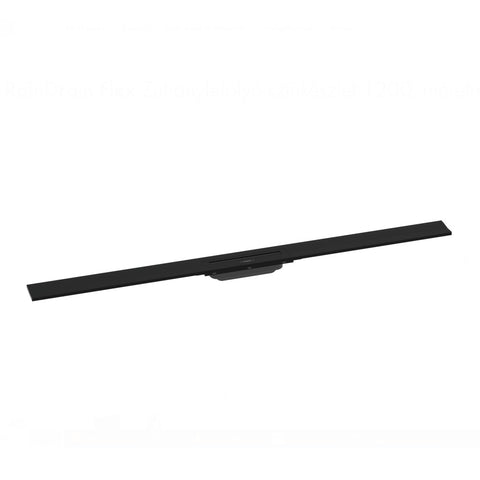 Hansgrohe RainDrain Flex zuhanylefolyó színkészlet 120 cm, formára vágható, fali, matt fekete