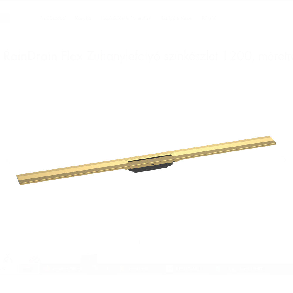 Hansgrohe RainDrain Flex zuhanylefolyó színkészlet 120 cm, formára vágható, fali, p. arany hatású