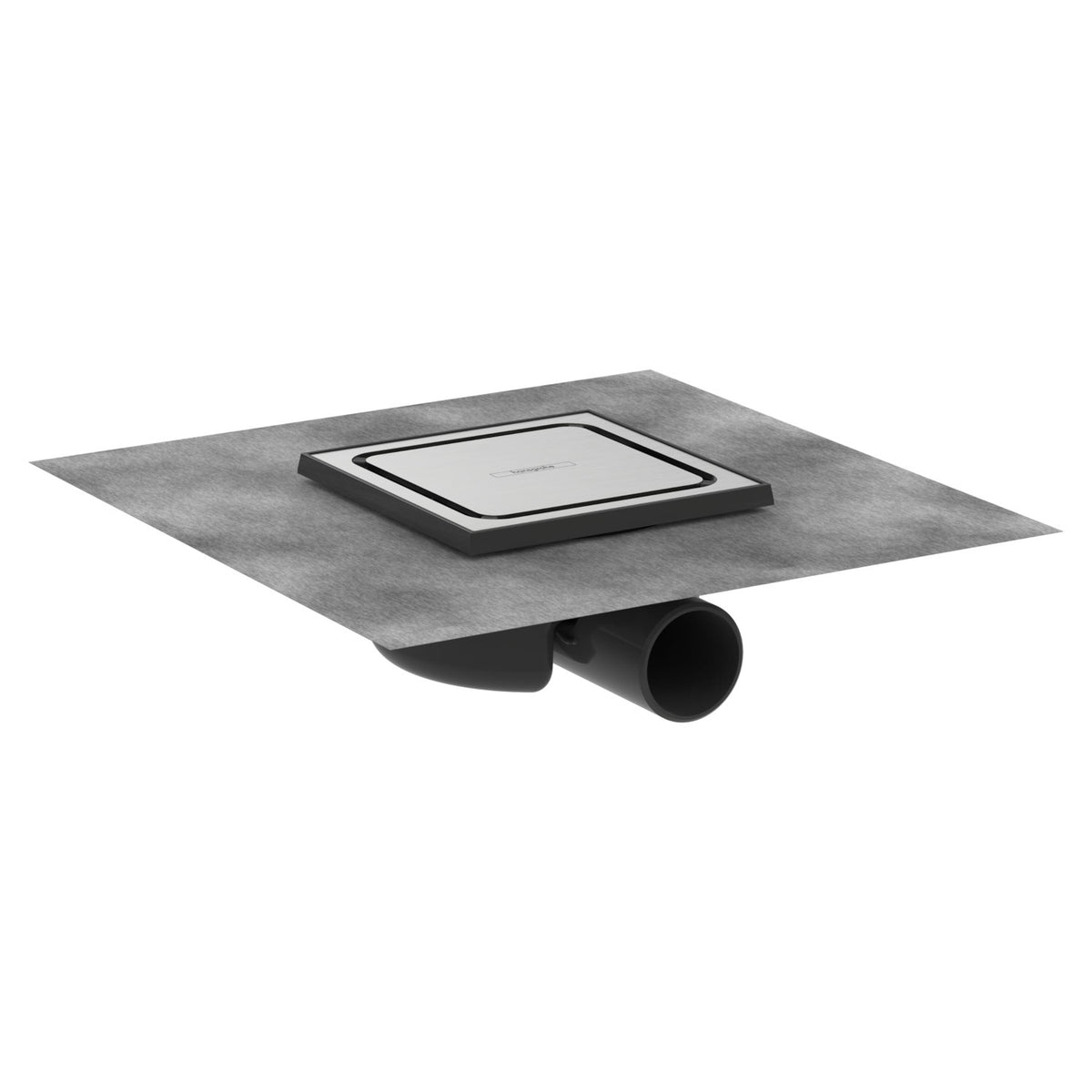 Hansgrohe RainDrain Spot Folyóka 15 x 15 cm rostély, rozsdamentes acél hatású