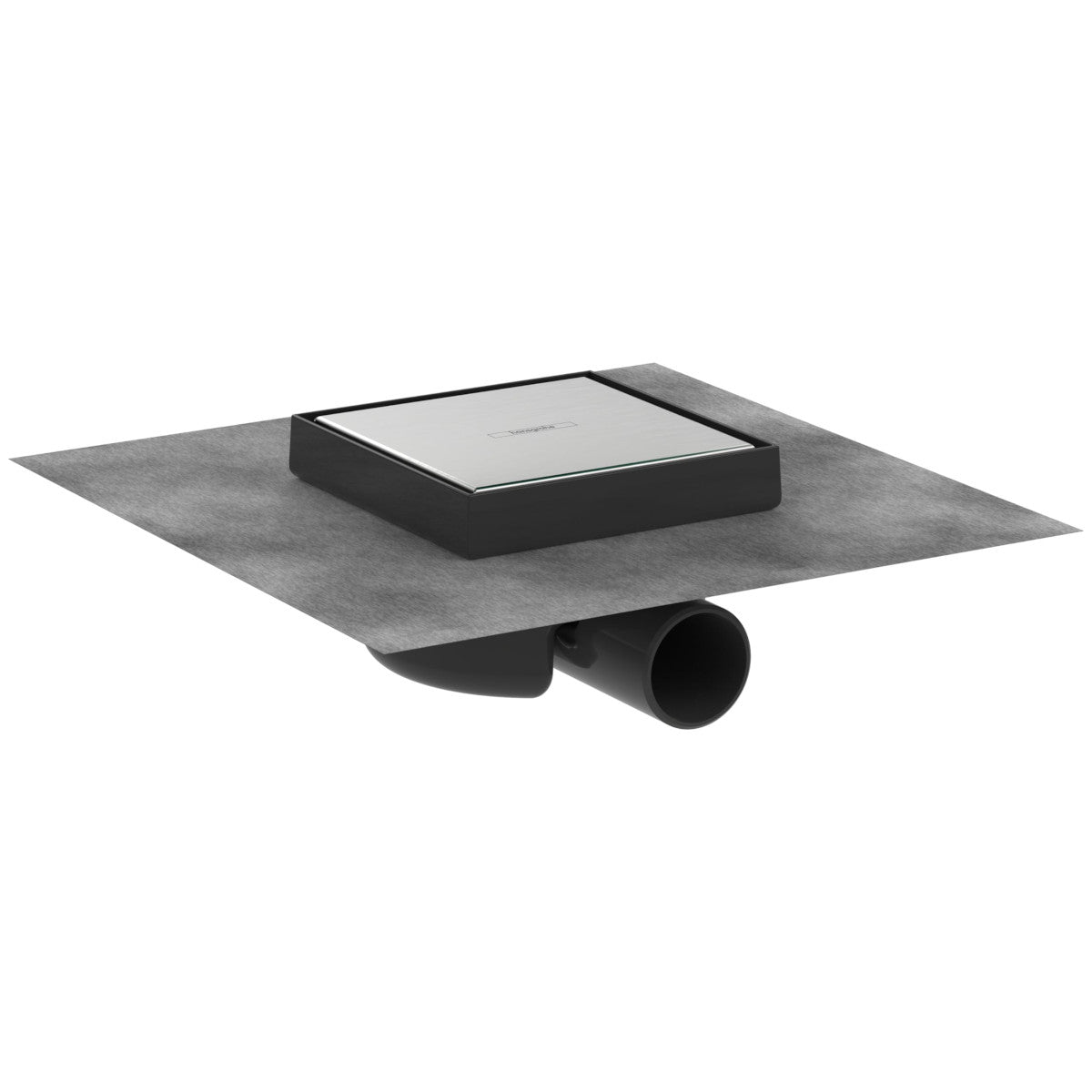 Hansgrohe RainDrain Spot Folyóka 15 x 15 cm rostély, cserélhető  rostély, rozsdamentes acél hatású