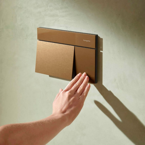 Hansgrohe iFrame Element E nyomólap, dual mennyiség, szálcsiszolt bronz