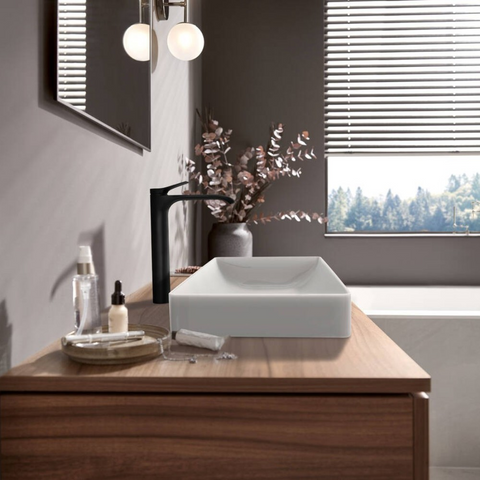 Hansgrohe Vivenis mosdócsaptelep 250, mosdótálakhoz, lefolyógarnitúra nélkül, matt fekete
