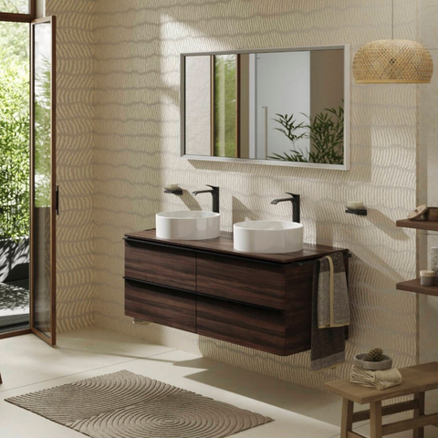 Hansgrohe Vivenis mosdócsaptelep 250, mosdótálakhoz, lefolyógarnitúra nélkül, matt fekete