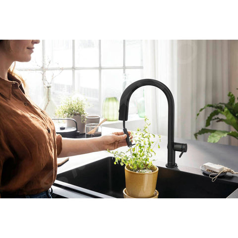 Hansgrohe Aqittura M91 Filtersystem konyhai csapt. 210, kihúzható kifolyó, 1jet, sBox, matt fekete
