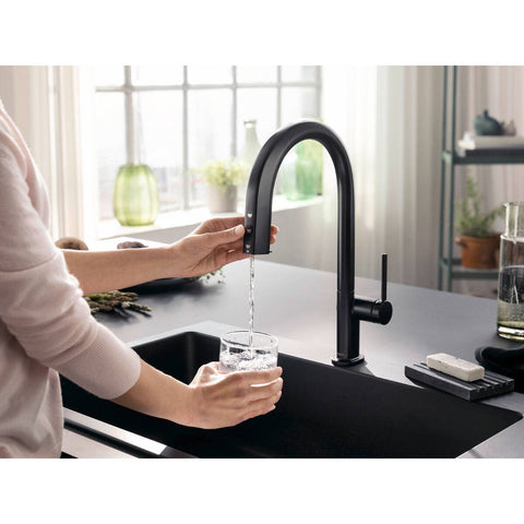 Hansgrohe Aqittura M91 Sodasystem konyhai csaptelep 210, kihúzható kifolyó, 1jet, sBox, rozsdamentes acél hatású