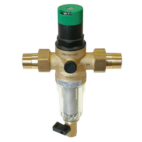 Honeywell ivóvíz szűrő+nyomásszabályozó MiniPlus 1/2" réz szűrőcsésze PN16 max 40°C kvs=2,5