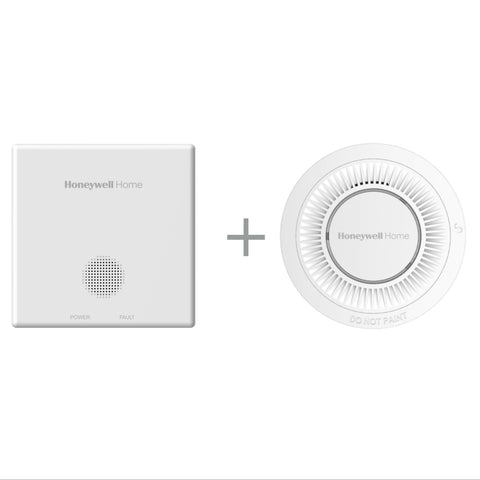 Honeywell Biztonságos Otthon RF csomag - szén-monoxid jelző (R200C-N2) + füstérzékelő (R200S-N2)