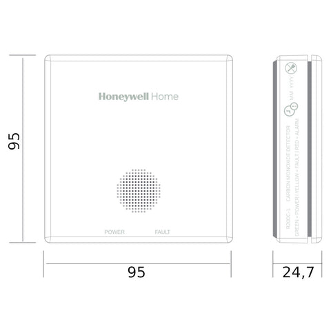 Honeywell Biztonságos Otthon RF csomag - szén-monoxid jelző (R200C-N2) + füstérzékelő (R200S-N2)