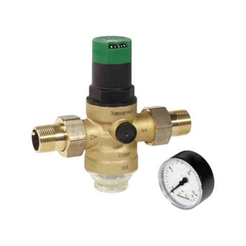 Honeywell nyomásszabályozó + nyomásmérő, tehermentesített szelep 1/2" km 1,5..6 bar