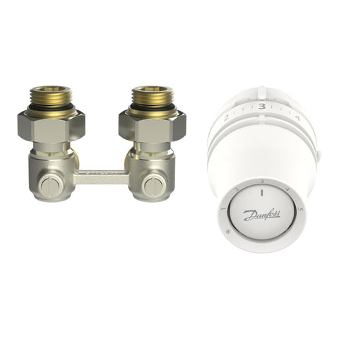 Danfoss H-idom szett sarok - RLV-KB H-idom: 3/4”- 1/2” + Redia RA KLIKK fej