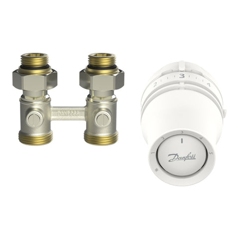 Danfoss H-idom szett egyenes - RLV-KB H-idom: 3/4”- 1/2” + Redia RA KLIKK fej