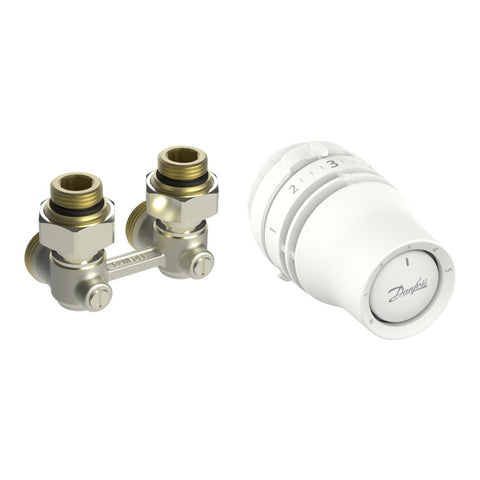 Danfoss H-idom szett sarok - RLV-KB H-idom: 3/4”- 1/2” + Redia RA KLIKK fej