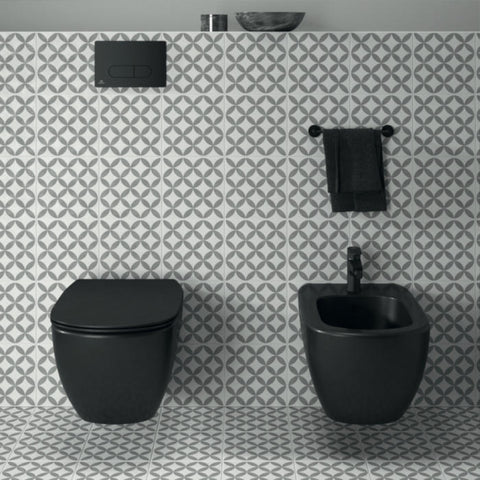 Ideal Standard Tesi WC csésze fali, mélyöblítésű, matt fekete