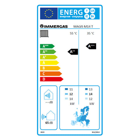 Immergas Magis M 14 T monoblokkos, levegő-víz hőszivattyú, 3 fázis
