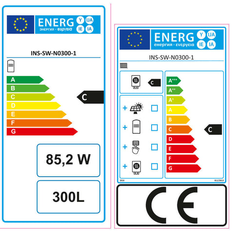 Install Watex indirekt tároló, 300l PU szigeteléssel, (hőcserélő 1,33 m2)