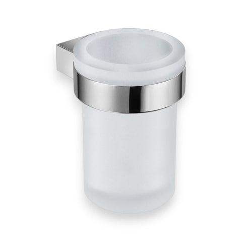 Jika Pure pohártartó, fali, üveg betéttel, 11,5cm, krómozott