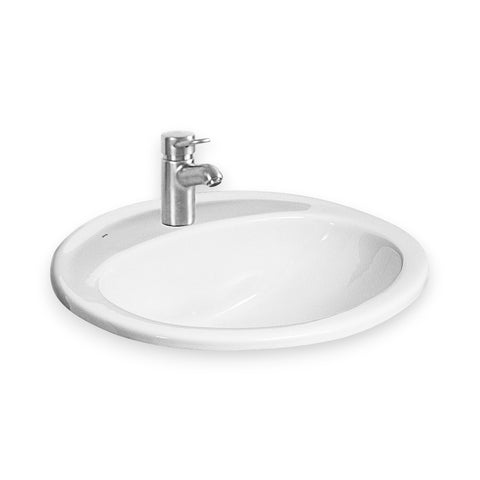 Jika Ibon 56 beépíthető mosdó, ovális, középen csaplyukkal, fehér, 56x47,5x20 cm