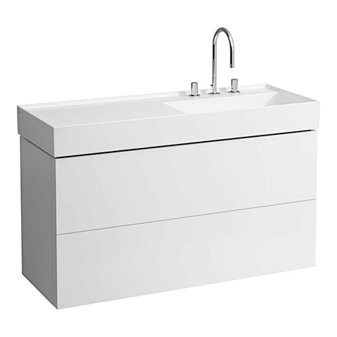 Laufen Kartell by  Alsószekrény két fiókkal, fiókelosztóvalmatt fehér 118 x 45 x 60 cm