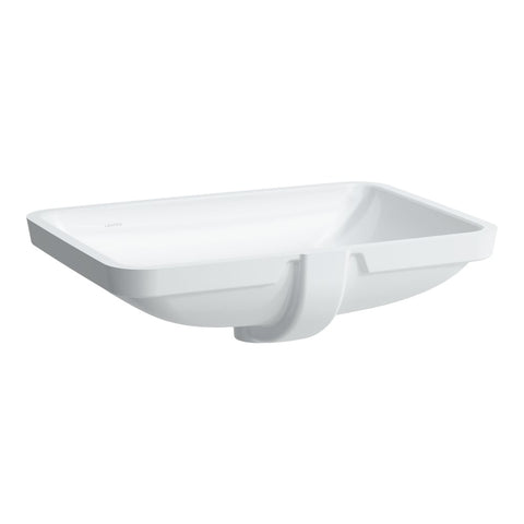 Laufen Pro S mosdó, alulról beépíthető, csaplyuk nélkül, LCC bevonatos fehér, rögzítő kész53x40x17cm