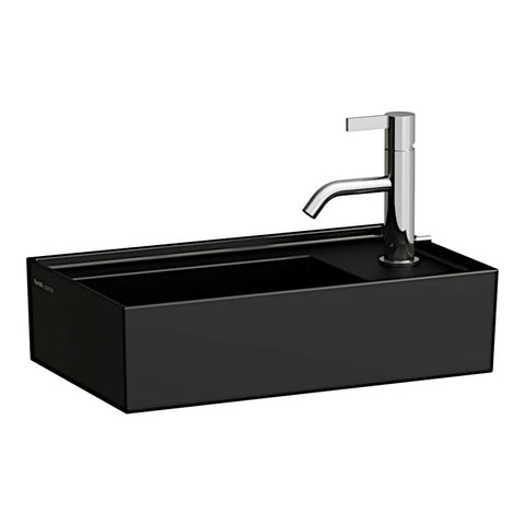 Laufen Kartell By kézmosó, aszimmetrikus, jobb oldali armatúrapaddal, speciális rejtett lefolyóval