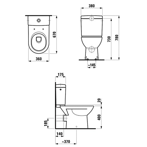 LAUFEN Pro MB WC csésze mélyöblítés