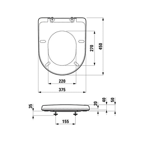 Laufen Pro WC ülőke, soft-close (H8939590000001)