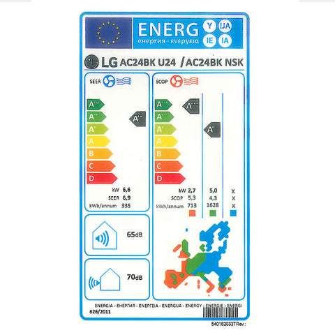 LG AC24BK ArtCool Mirror split klíma szett, 7,0 kW (AC24BK.NSK + AC24BK.U24)