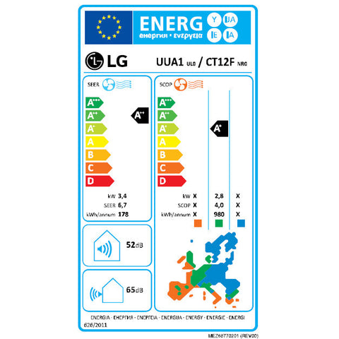 LG CT12F/UUA1  Standard kazettás split 3,5 kW, távirányítóval, PT-QAGW0 beépítőkerettel
