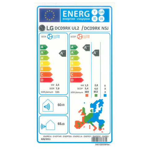 LG DC09RK Deluxe split klíma szett, 2,6 kW (DC09RK.NSJ + DC09RK.UL2)