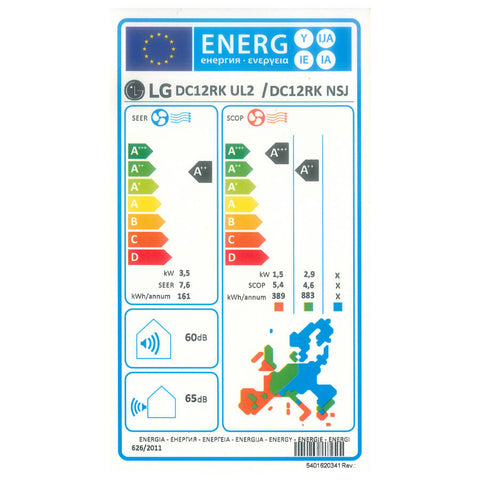 LG DC12RK Deluxe split klíma szett, 3,5 kW (DC12RK.NSJ + DC12RK.UL2)