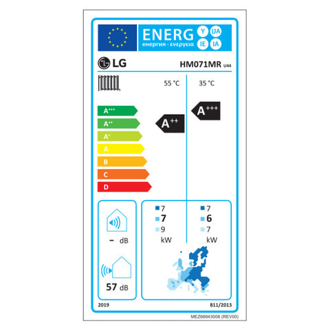 LG Therma-V - HM071MR.U44 - monoblokkos hőszivattyú 7,0 kW (R32) 1Ø (a fűtőbetétet nem tartalmazza)