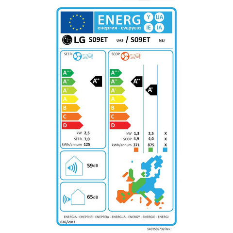 LG S09ET DualCool Special ET split klíma szett, 2,6 kW (S09ET.NSJ + S09ET.UA3)