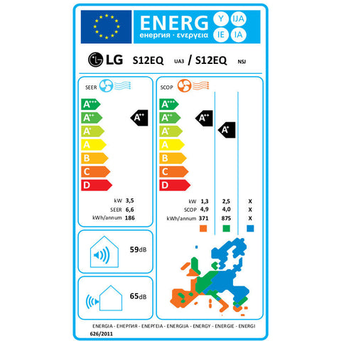 LG S12EQ Silence oldalfali split klíma 3,5 kW szett