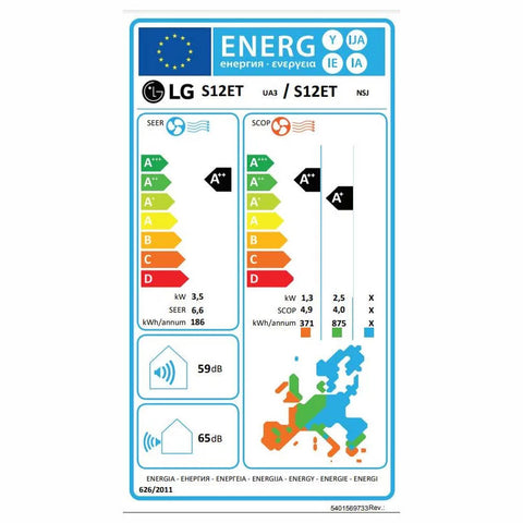 LG S12ET DualCool Special ET split klíma szett, 3,5 kW (S12ET.NSJ + S12ET.UA3)