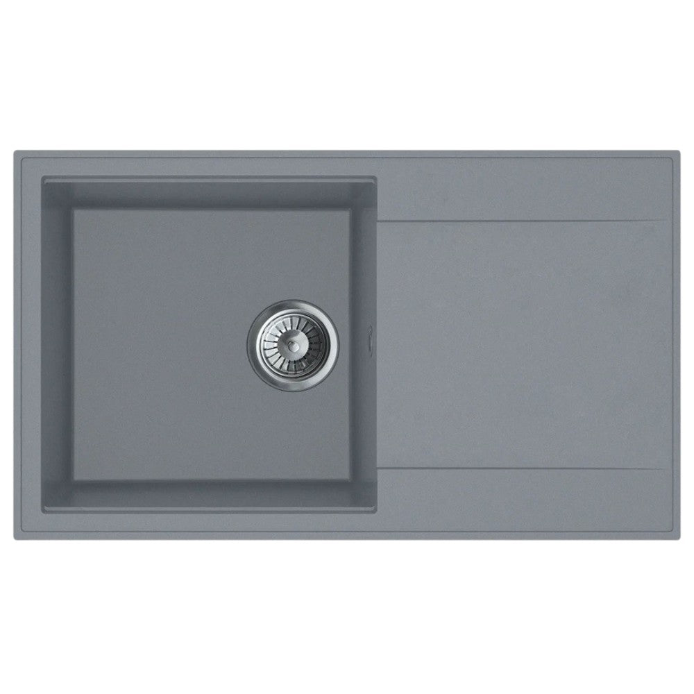 Mofém Zenit 78 1B1D gránit mosogatótálca, 1 medencés, 1 csepptálcás, 780x460mm, szürke