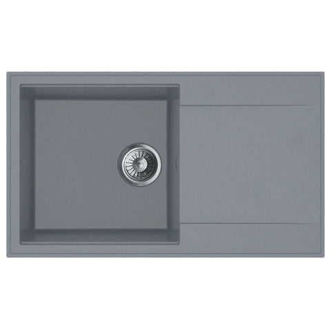 Mofém Zenit 78 1B1D gránit mosogatótálca, 1 medencés, 1 csepptálcás, 780x460mm, szürke