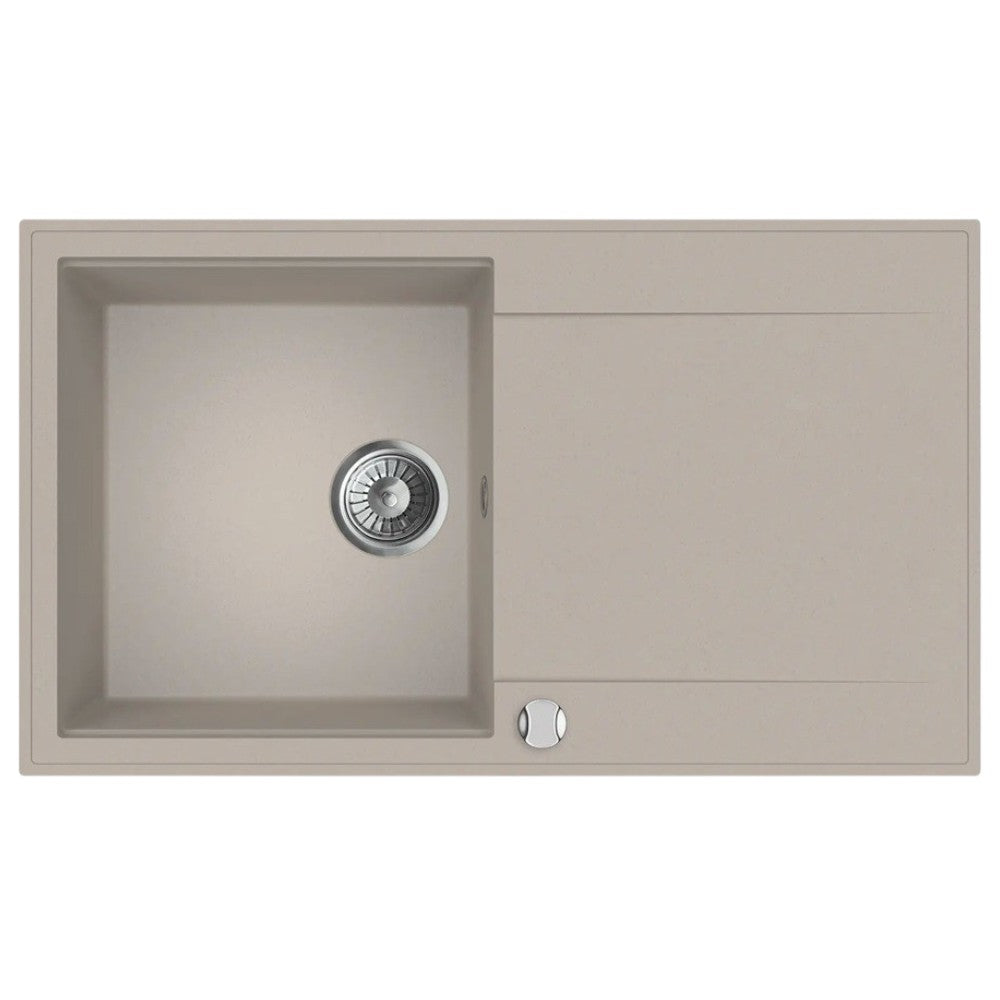 Mofém Zenit 86 1B1D gránit mosogatótálca, 1 medencés, 1 csepptálcás, 860x500mm, bézs