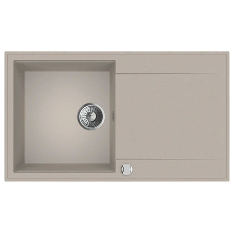 Mofém Zenit 86 1B1D gránit mosogatótálca, 1 medencés, 1 csepptálcás, 860x500mm, bézs