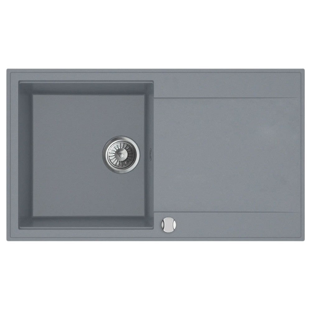 Mofém Zenit 86 1B1D gránit mosogatótálca, 1 medencés, 1 csepptálcás, 860x500mm, szürke