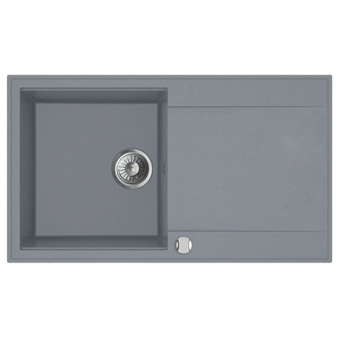 Mofém Zenit 86 1B1D gránit mosogatótálca, 1 medencés, 1 csepptálcás, 860x500mm, szürke