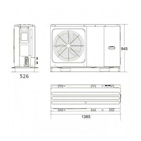Midea MHC-V10W/D2N8-BE30 M-Thermal monoblokkos hőszivattyú, 10 kW, 1 fázis