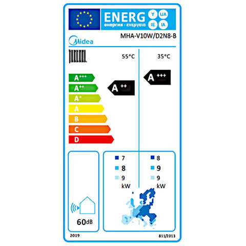 Midea MHC-V10W/D2N8-BE30 M-Thermal monoblokkos hőszivattyú, 10 kW, 1 fázis