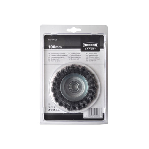 Csavart fazékkefe 100mm M14 Modeco 69135