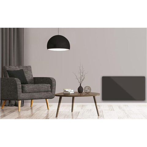 Nobo Oslo Glass fűtőpanel 2000 W, 40x113 cm, NCU 2Te energiatakarékos termosztáttal Antraci üveggel