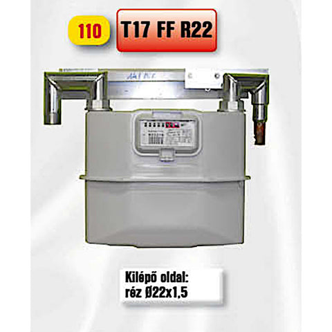 Perógáz Fali mérőállomás alsó-alsó be-ki lépő T17 FF R22 (110)
